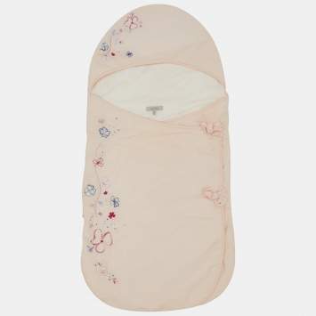 Baby Dior Light Pink Embroidered Cotton Sleeping Bag