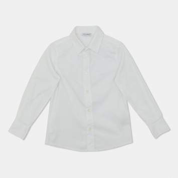 Pre Owned Dolce & Gabbana White Cotton Button Front Shirt 4 yrs