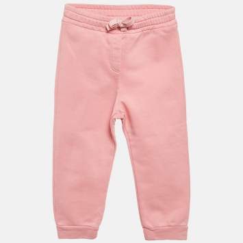 Pre Owned Dolce & Gabbana Kids Pink Cotton Knit Trackpants 18-24 M