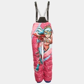 مملوكة مسبقًا Dolce & Gabbana Kids Pink Synthetic Down Ski Jumpsuit 11/12Yrs
