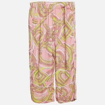 Pre Owned بنطال كريب مطبوع وردي إميليو بوتشي مقاس 14 سنة