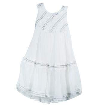 Pre Owned Scervino Street Girls White Bodice Detail Sleeveless Dress 6 Yrs 