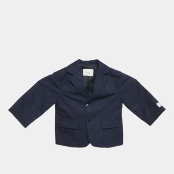 Fendi Kids Midnight Blue Cotton Blazer 9 M