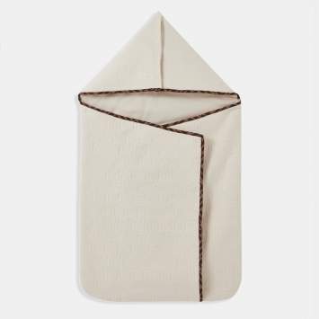 Pre Owned Fendi Kids Beige FF Quilted Baby Sleeping Bag 