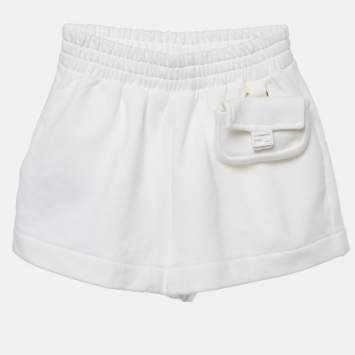 Pre Owned Fendi Kids White Cotton Felpa Shorts 6Yrs