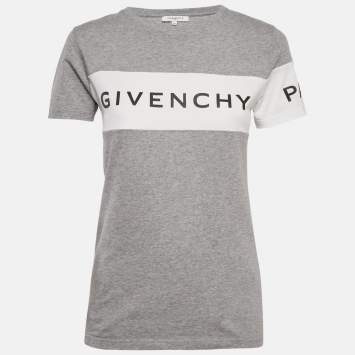 Pre Owned Givenchy Kids Grey Logo Print Jersey T-Shirt 12+ Yrs
