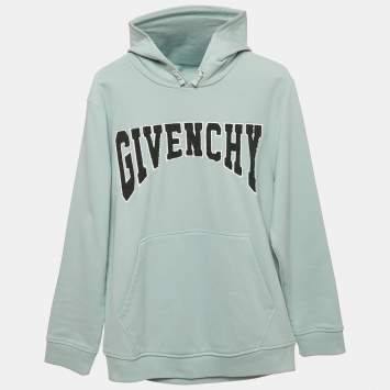 Pre Owned Givenchy Kids Blue Logo Embroidered Hoodie 12+ Yrs
