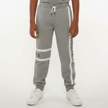 Pre Owned Givenchy Kids Logo Striped Cotton Knit Sweatpants 12 Yrs 