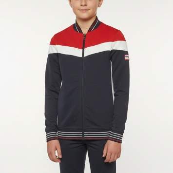Pre Owned Givenchy Navy Blue Cotton Knit Zip Up Bomber Jacket 12 Yrs 