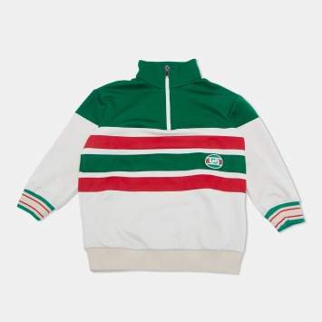 Pre Owned Gucci Kids Green Jersey GG Applique Jacket 4Yrs