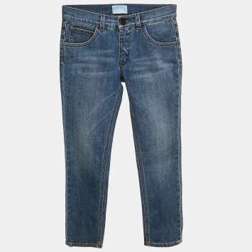 Pre Owned Lanvin Kids Blue Denim Jeans 10 Yrs Waist 26"