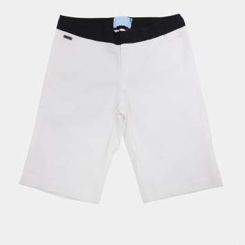 Pre Owned Lanvin White Bermudas Stretch Cotton Shorts 5 Yrs