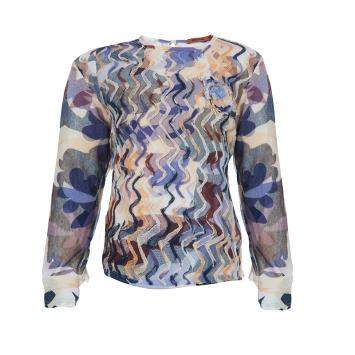 Pre Owned Missoni Multicolor Mesh Applique Long Sleeve T-Shirt 8 Yrs