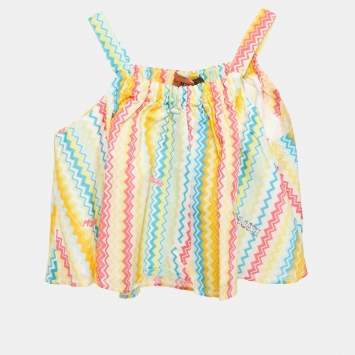 Pre Owned بلوزة ميزوني نقش متعرج متعدد الألوان قطن 6 سنوات