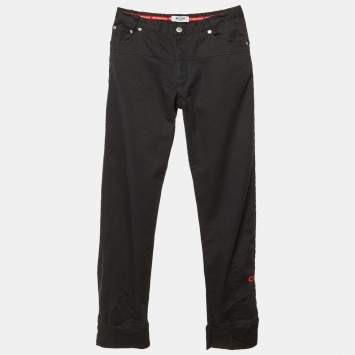 مملوكة مسبقًا Moschino Junior Black Logo Print Denim Jean 11/12Yrs Waist 26"