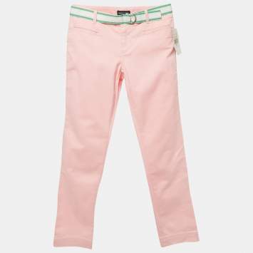 Pre Owned Polo Ralph Lauren Kids Pink Cotton Pants 12 Yrs