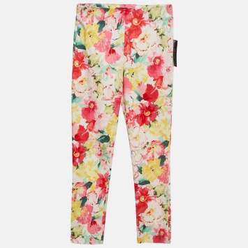 Pre Owned Polo Ralph Lauren Kids Multicolor Floral Print Cotton Pants 14Yrs