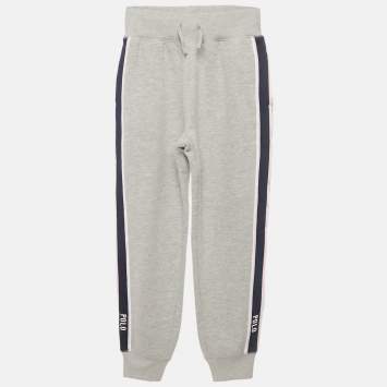 Pre Owned Polo Ralph Lauren Kids Grey Cotton Joggers M/8-10Yrs