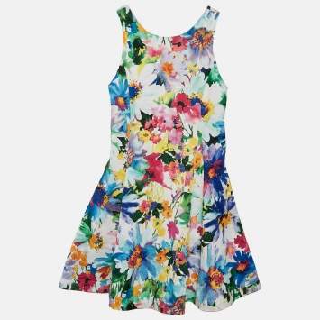Pre Owned Polo Ralph Lauren Kids Multicolor Floral Print Cotton Dress 6 Yrs 