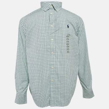 Pre Owned Ralph Lauren Kids Green Check Cotton Long Sleeve Shirt 14/16 Yrs 