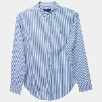 Pre Owned Ralph Lauren Kids Blue Check Cotton Long Sleeve Shirt 14/16 Yrs