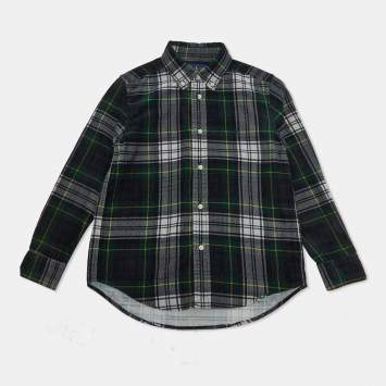 Pre Owned Ralph Lauren Kids Multicolour Tartan Plaid Corduroy Button Down Shirt 7Yrs