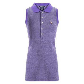 Pre Owned Ralph Lauren Purple Honeycomb Knit Sleeveless Polo T-Shirt 16 Yrs