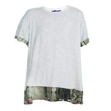 Pre Owned Roma e Tosca Light Grey Melange New York Print Trim Dress 6 Yrs 