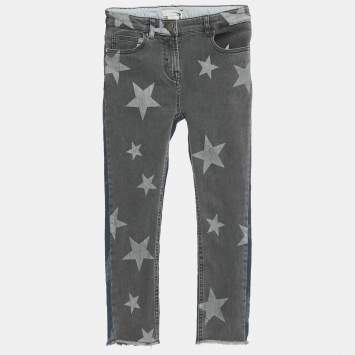 مملوكة مسبقًا Stella McCartney Kids Blue Star Print Denim Jeans 10 Yrs
