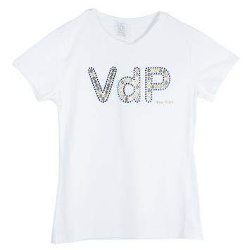 Pre Owned VDP White Swarovski Embellished Logo Tshirt 12 Yrs 