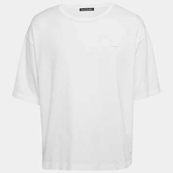 Pre Owned Acne Studios White Cotton Crew Neck T-Shirt XL