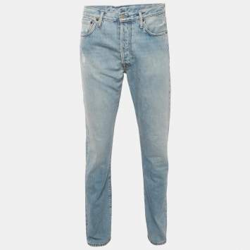 Pre Owned Acne Studios Blue Denim Regular Fit Jeans L/Waist 32"