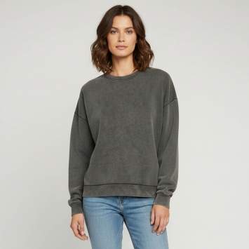 Pre Owned Acne Studios Grey Cotton Crewneck Oversized Sweatshirt M 