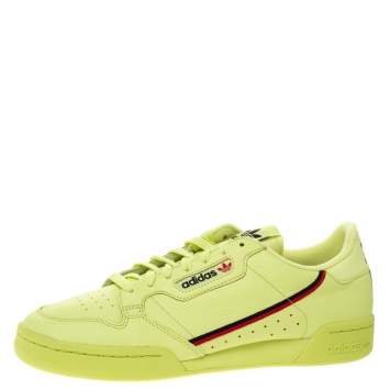 Pre Owned Adidas Semi Frozen Yellow Leather Continental 80 Sneaker Size 46