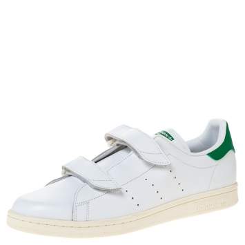 Pre Owned Adidas Stan Smith White Leather Fast Sneaker Size 46