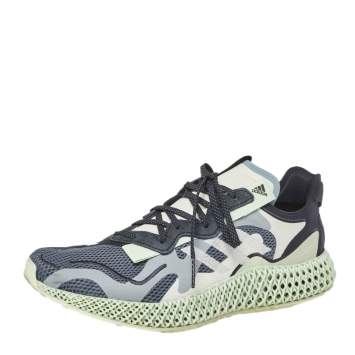 Pre Owned Adidas Grey Mesh And Suede Consortium Runner V2 4D Collegiate Sneakers Size 44 2/3