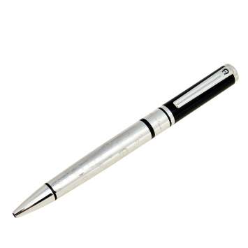 Pre Owned Aigner Black Resin Stainless Steel Ballpoint Pen