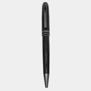 Pre Owned Aigner MASO Black Resin Black PVD Coated Ballpoint Pen