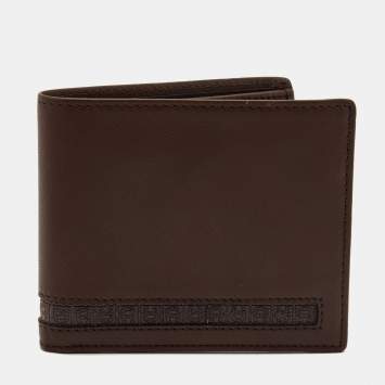 Pre Owned Aigner Brown Leather Bifold Wallet