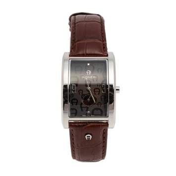 Pre Owned Aigner Brown Stainless Steel Modena Nudo A16100 Men's Wristwatch 30 mm