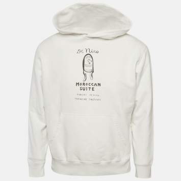 Pre Owned Aimé Leon Dore x Robert De Niro Sr. White Graphic Print Jersey Pullover M