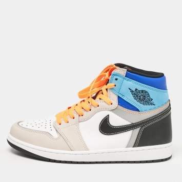 مملوكة مسبقًا Air Jordans Multicolor Leather Jordan 1 Retro High OG Prototype Sneakers Size 43