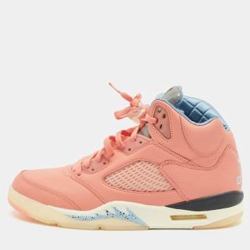 Pre Owned Air Jordans Jordan 5 Retro DJ Khaled We The Best Crimson Bliss Size 45 Coral Orange Leather High Top Sneakers