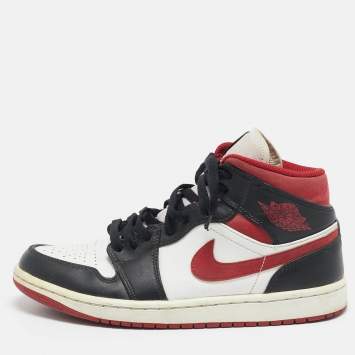 Pre Owned Air Jordans Multicolor Leather Air Jordan 1 High Top Sneakers Size 41