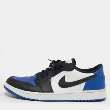 Pre Owned Air Jordans Jordan 1 Retro Golf Royal Toe Size 46 Multicolor Leather Low Top Sneakers