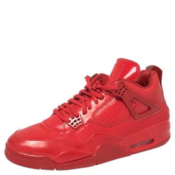مملوكة مسبقًا Air Jordan 4 Red Patent Leather 11Lab4 Sneaker Size 46