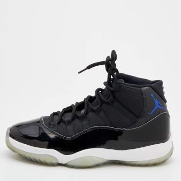 Pre Owned Air Jordan Black Fabric And Patent Leather Jordan 11 Retro Concord Sneakers Size 44