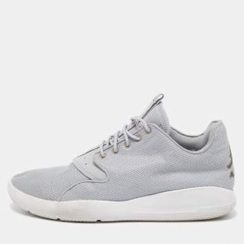 Pre Owned Air Jordans Grey Fabric Jordan Eclipse Wolf Grey Sneakers Size 43