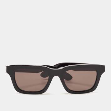 Pre Owned Alexander McQueen Black AM0392S Square Sunglasses
