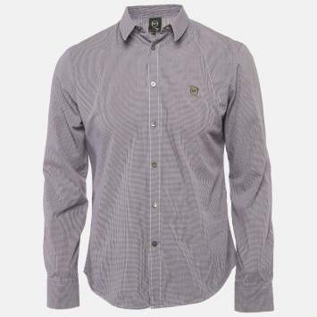 Pre Owned Alexander McQueen Blue Checks Cotton Shirt M